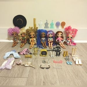 LOL Surprise OMG Tweens Fashion Dolls Collection Lot Of 7 Dolls Accessories